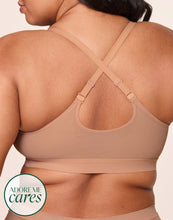 Load image into Gallery viewer, nueskin Olympia Mesh Scoop-Neck Shelf Bra in color Macaroon and shape bralette
