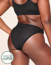 Load image into Gallery viewer, nueskin Zoe Mesh Mid-Rise Cheeky Brief in color Jet Black and shape midi brief
