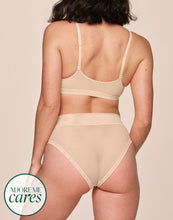 Load image into Gallery viewer, nueskin Ginny Mesh Mid-Rise Bikini Brief in color Appleblossom and shape midi brief
