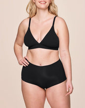 Load image into Gallery viewer, nueskin Jenn Wireless Triangle Bralette in color Jet Black and shape bralette
