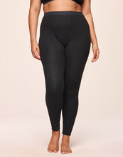 Load image into Gallery viewer, nueskin Laurie Rib Cotton Legging in color Jet Black and shape legging
