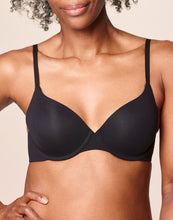 Load image into Gallery viewer, Adore Me Janelle Underwired T-Shirt Bra in color Jet Black and shape demi
