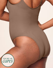 Load image into Gallery viewer, nueskin Cady High-Compression Cheeky Bodysuit in color Beaver Fur and shape bodysuit
