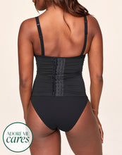 Load image into Gallery viewer, nueskin Claudine High-Compression Waist Cincher in color Jet Black and shape corset
