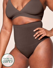 Load image into Gallery viewer, nueskin Hayley High-Compression High-Waist Bikini Brief in color Deep Taupe and shape high waisted
