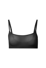 Load image into Gallery viewer, nueskin Olympia Mesh Scoop-Neck Shelf Bra in color Jet Black and shape bralette
