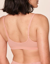 Load image into Gallery viewer, nueskin Olympia Mesh Scoop-Neck Shelf Bra in color Rose Cloud and shape bralette
