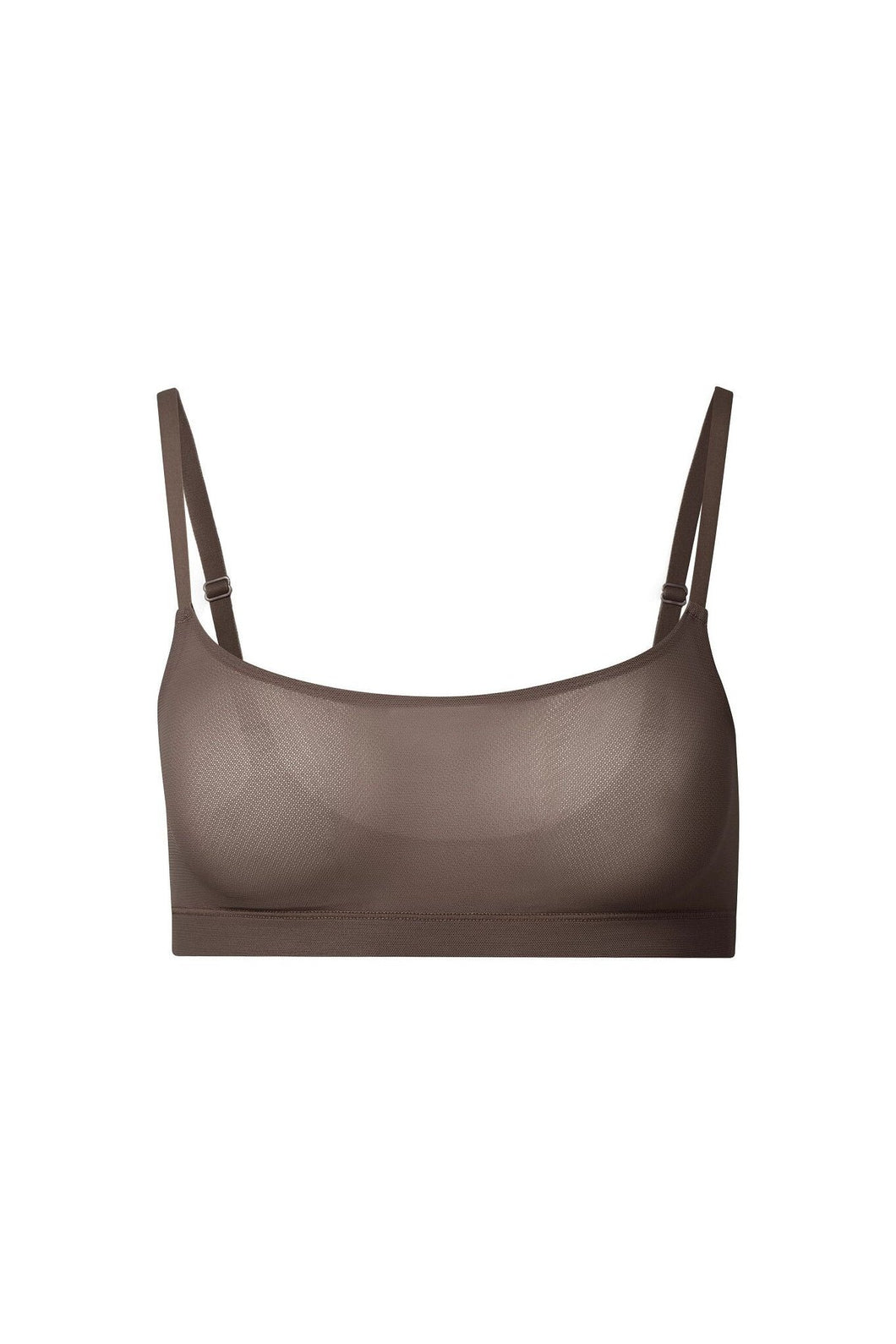 nueskin Olympia Mesh Scoop-Neck Shelf Bra in color Bracken and shape bralette