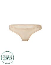 Load image into Gallery viewer, nueskin Bonnie Mesh Low-Rise Thong in color Dawn and shape thong
