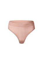 Load image into Gallery viewer, nueskin Carey Mesh Mid-Rise Thong in color Rose Cloud and shape thong
