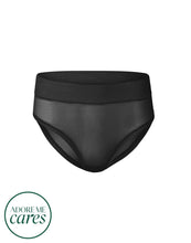 Load image into Gallery viewer, nueskin Ginny Mesh Mid-Rise Bikini Brief in color Jet Black and shape midi brief
