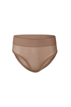 Load image into Gallery viewer, nueskin Ginny Mesh Mid-Rise Bikini Brief in color Beaver Fur and shape midi brief
