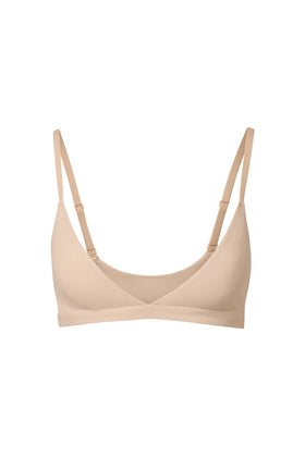 nueskin Jenn Wireless Triangle Bralette in color Appleblossom and shape bralette