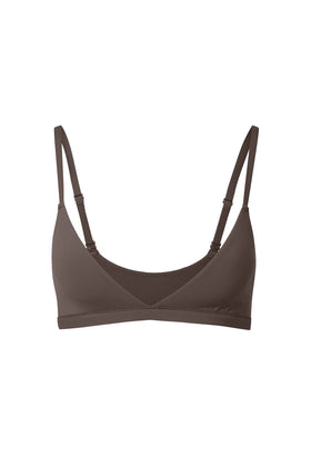 nueskin Jenn Wireless Triangle Bralette in color Bracken and shape bralette