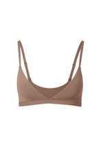 Load image into Gallery viewer, nueskin Jenn Wireless Triangle Bralette in color Beaver Fur and shape bralette
