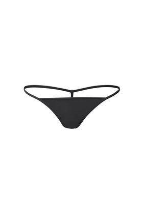 nueskin Irina No-Cut G-String in color Jet Black and shape thong
