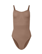 Load image into Gallery viewer, nueskin Cady High-Compression Cheeky Bodysuit in color Beaver Fur and shape bodysuit
