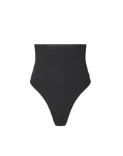Load image into Gallery viewer, nueskin Elodie High-Compression High-Waist Thong in color Jet Black and shape thong
