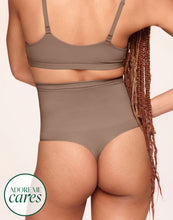 Load image into Gallery viewer, nueskin Elodie High-Compression High-Waist Thong in color Beaver Fur and shape thong
