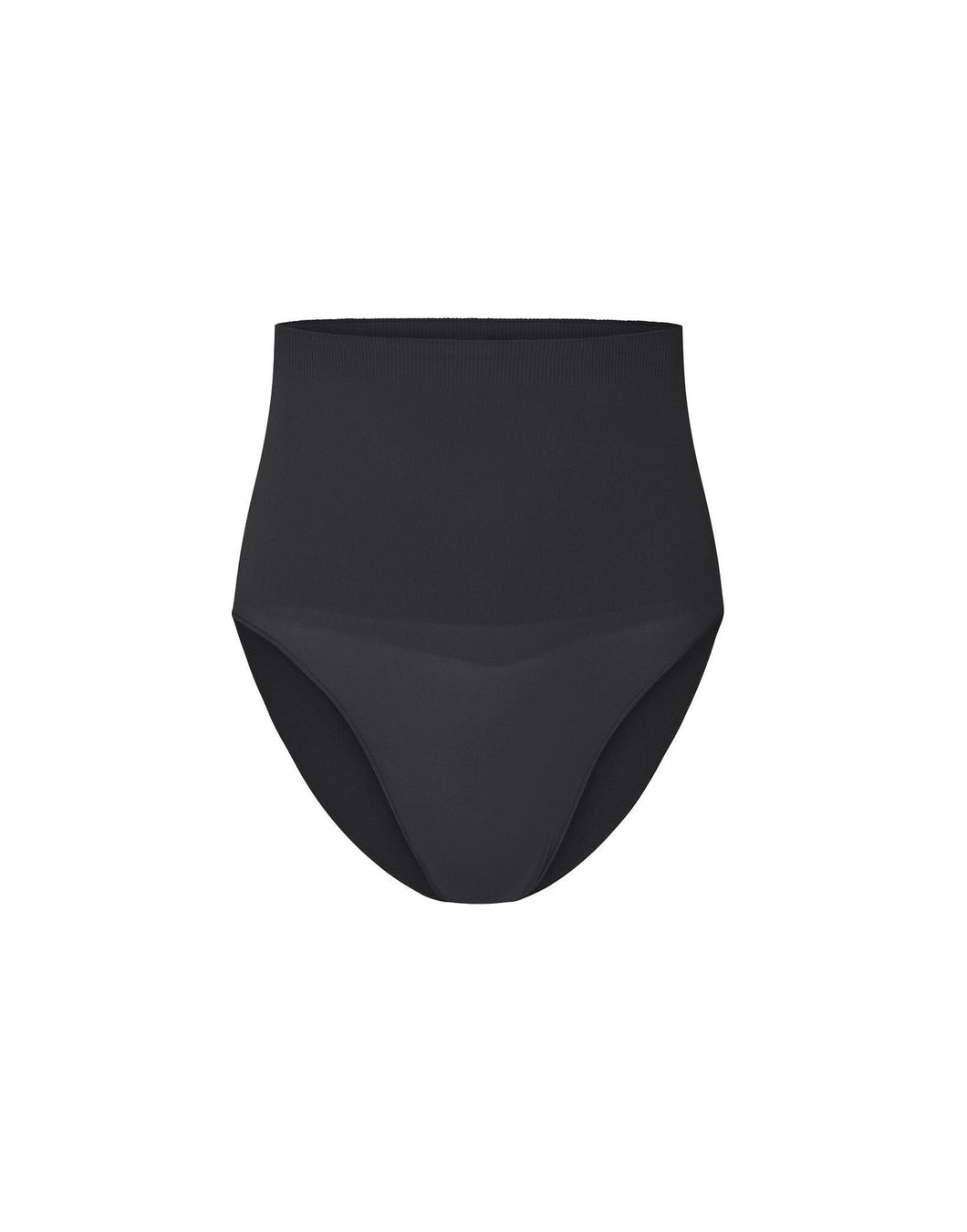 nueskin Hayley High-Compression High-Waist Bikini Brief in color Jet Black and shape high waisted